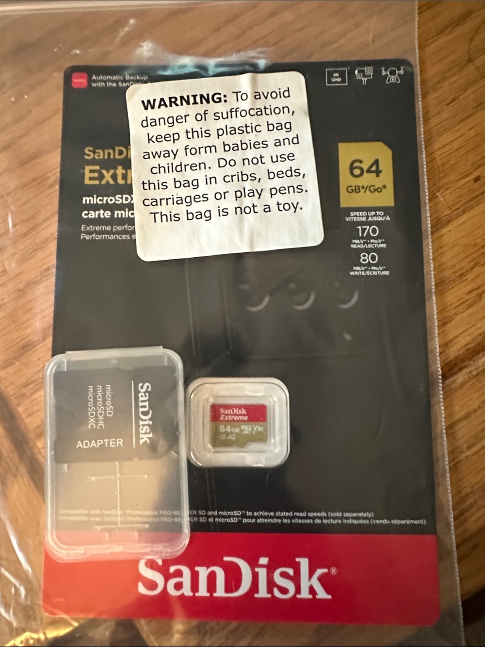 Sandisk Extreme 64gb memory card.